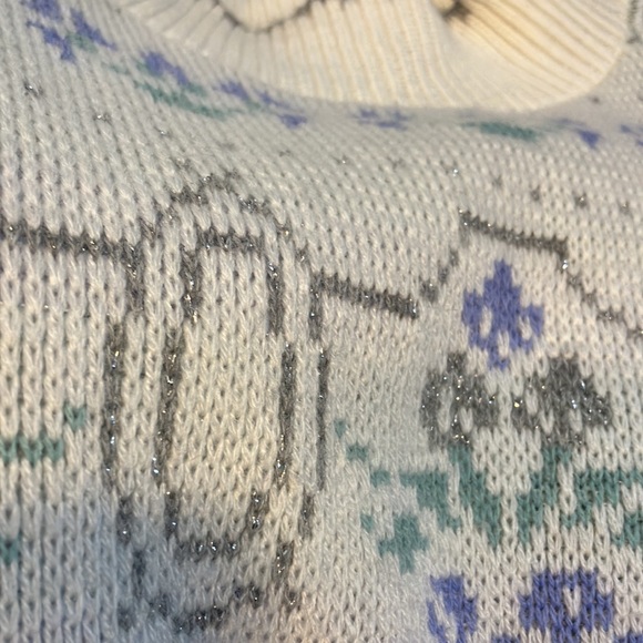 Vintage Cape Cod mock turtleneck sweater with metallic - Picture 9 of 9